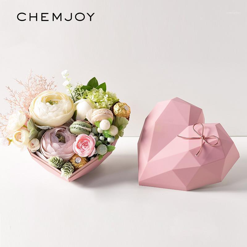 

Heart Diamonds Shaped Flower Box Bouquet Florist Gift Packaging Boxes Anniversary Birthday Arrangement Box Party Home DIY Decor1