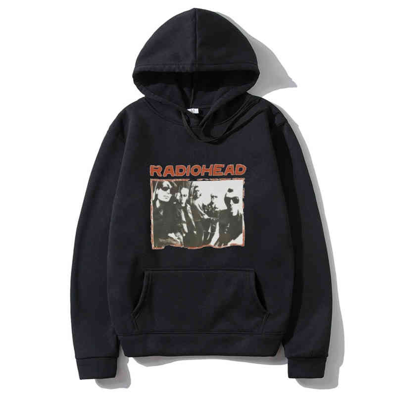 

Thom Yorkeenglish Rock Band Streetwear Radiohead Print Hoodie Alternative Indie Hoodies Men Women Oversized Sweatshirt, Red
