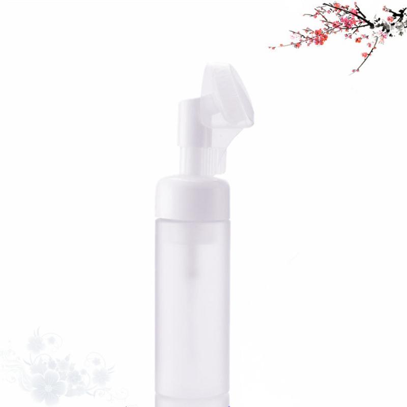 

5 Pcs 100Ml Cleansing Foam Bottle with a Brush, Plastic Foamer Bottle Pump Mini Travel Size Soap Dispenser