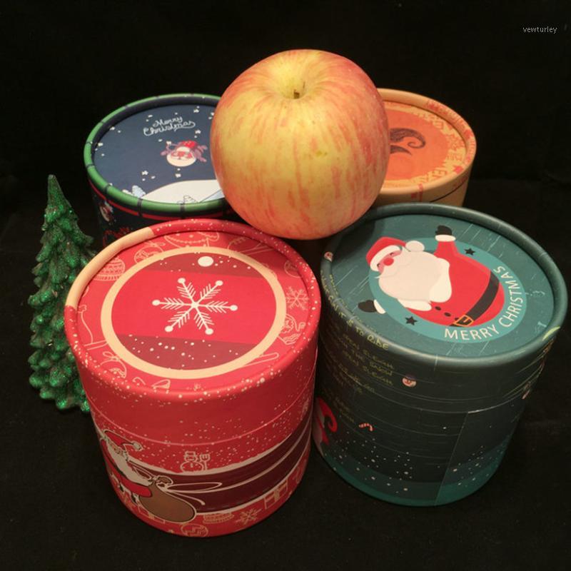 

2019 New Hot Sale 10x10x10cm Christmas Packing Box Favor Bag Gift Cookie Candy Box Apple Boxes with Lids Party Decoration1