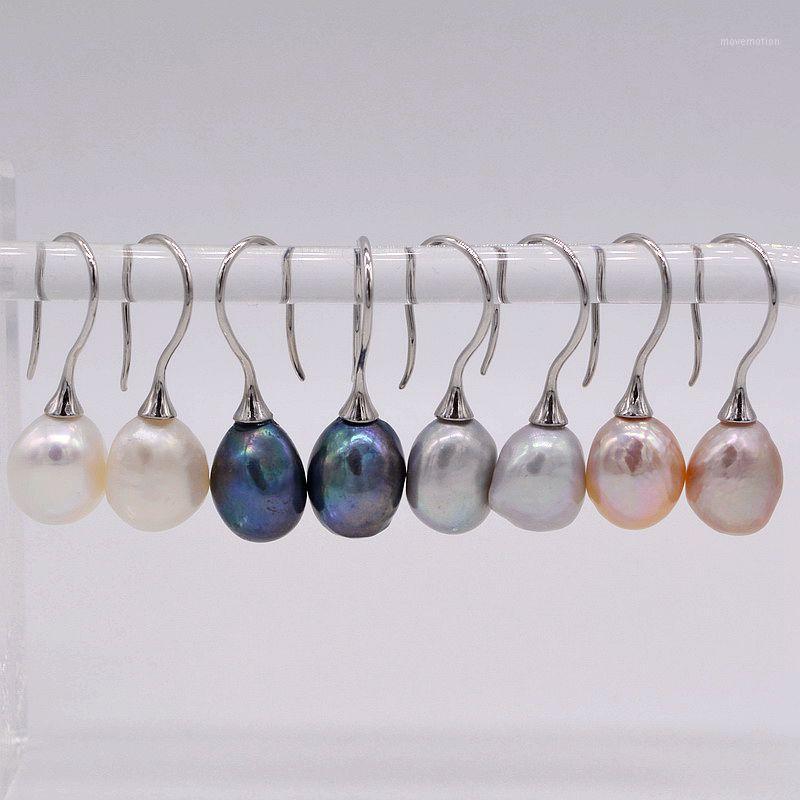 

Pearl fish hook earrings, natural color baroque pearls, ladies earrings, simple style jewelry, a favorite gift for girls1