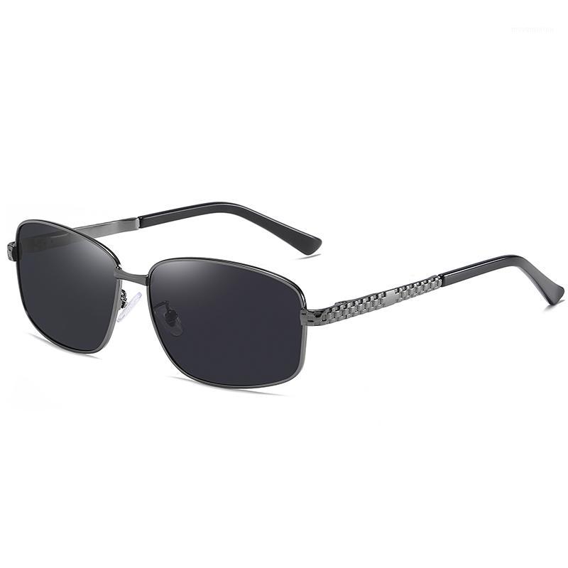 

2020 Brand Design Fashion Wrap Frame Square Alloy Temple Men Sungalsses Polarized Material Lenses 3021 UV400 Protection Eyewear1