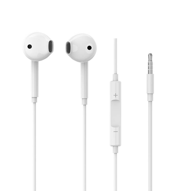 

3.5mm Plug HD Earphones Semi-In-Ear Stereo Wired Headphones Noise reduction For Phone Tablet Computer Music Voice Call In-Ear Universal, White
