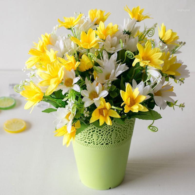 

Bouquet Bridal Home Decor Flores 12 Heads Artificial Flower Fake Silk Daisy Flower Hydrangea Wedding Party Valentine's Day1, Purple