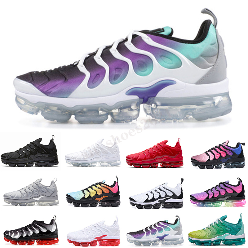 

TN Plus Black Laser Crimson Gradients Blue Pastel Cushion Mens Running Shoes Black Brown Gold Obsidian Photo Blue Sneakers Trainers, Color 4