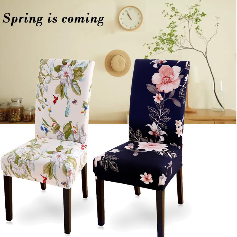 

Elastic Printing Dining Chair Slipcover Modern Removable Anti-dirty Kitchen Seat Case Stretch Chair Cover for Banquet