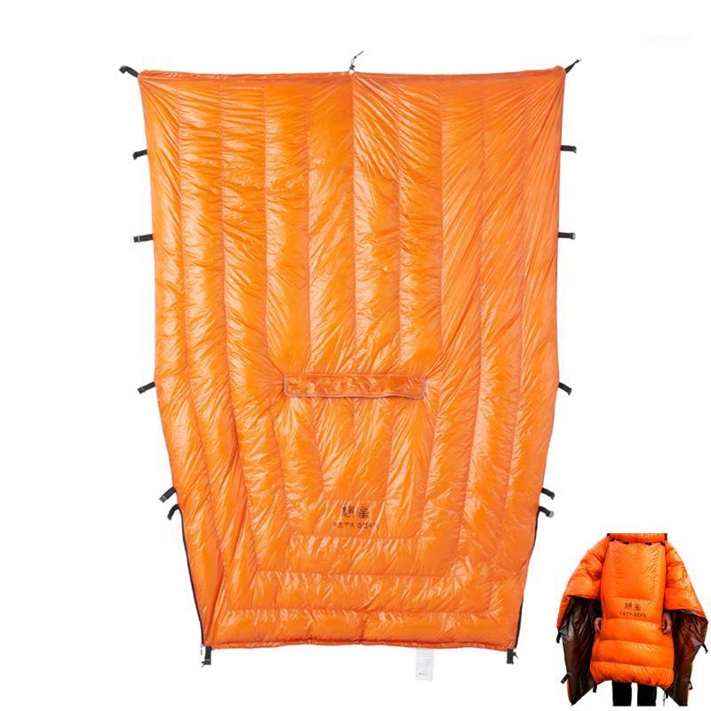 

Poncho Coat Outdoor Camping Warmth Small Quilt Blanket Water-resisitant Sleeping Bag Cloak Cape with Hat for Adult Men Women1
