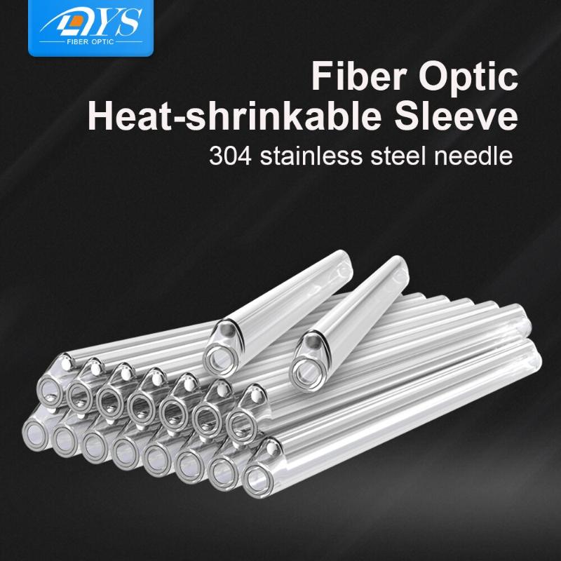

500pcs Single Core Fiber Optic Heat Shrinkable Sleeve Optic Fiber Splice Fusion Protection Tube 40/45/60mm