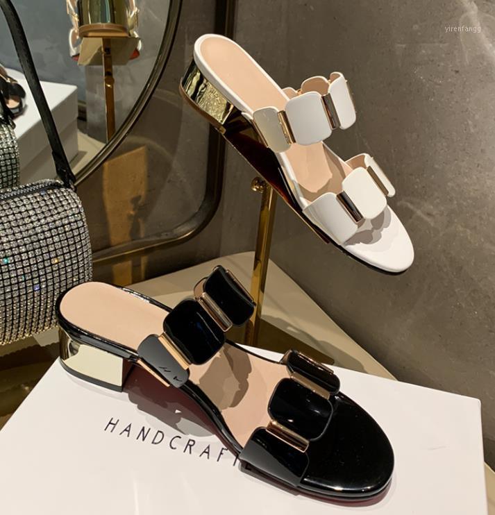 

Med Heels Slippers Women Sexy Buty Damskie Women Shoes Casual Slides Zapatillas Mujer Summer Outside Femmes Chaussures1, 3.5cm