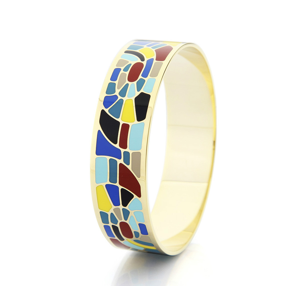 

VAROLE 18mm Wide 3 Patterns Individuality Color Enamel Cuff Bracelets & Bangles For Women Charm Bangle Party Trendy Jewelry Gift