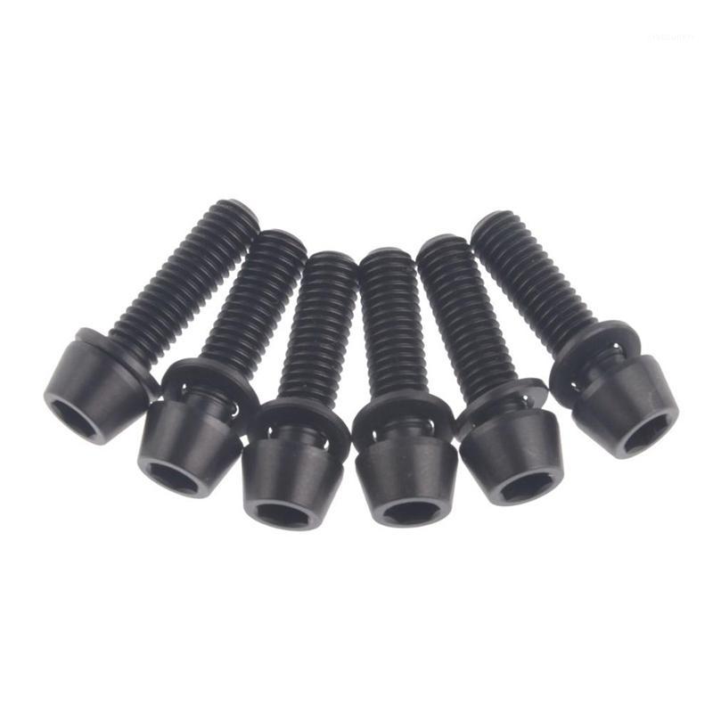 

Titanium Bicycle Stem Bolt Mountain Bike Ultralight Mountain Bike Bolts Tapered Head Screw + Washer Gasket-Black1