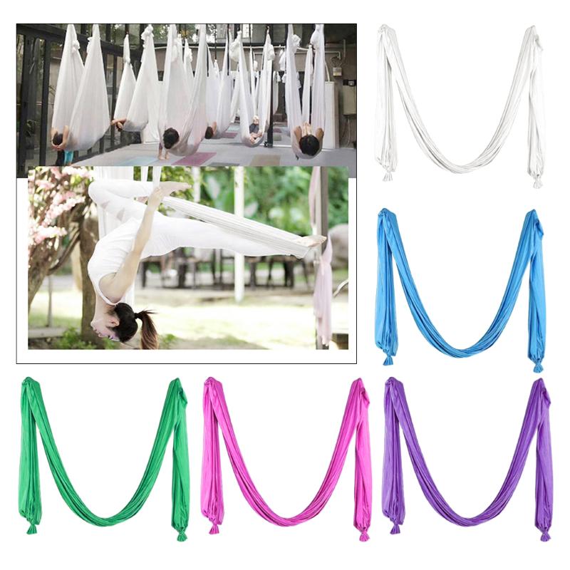 

Yoga Flying Swing Hammock Silk Fabric Hanging Anti-gravity Fitness Yoga Prop, Green