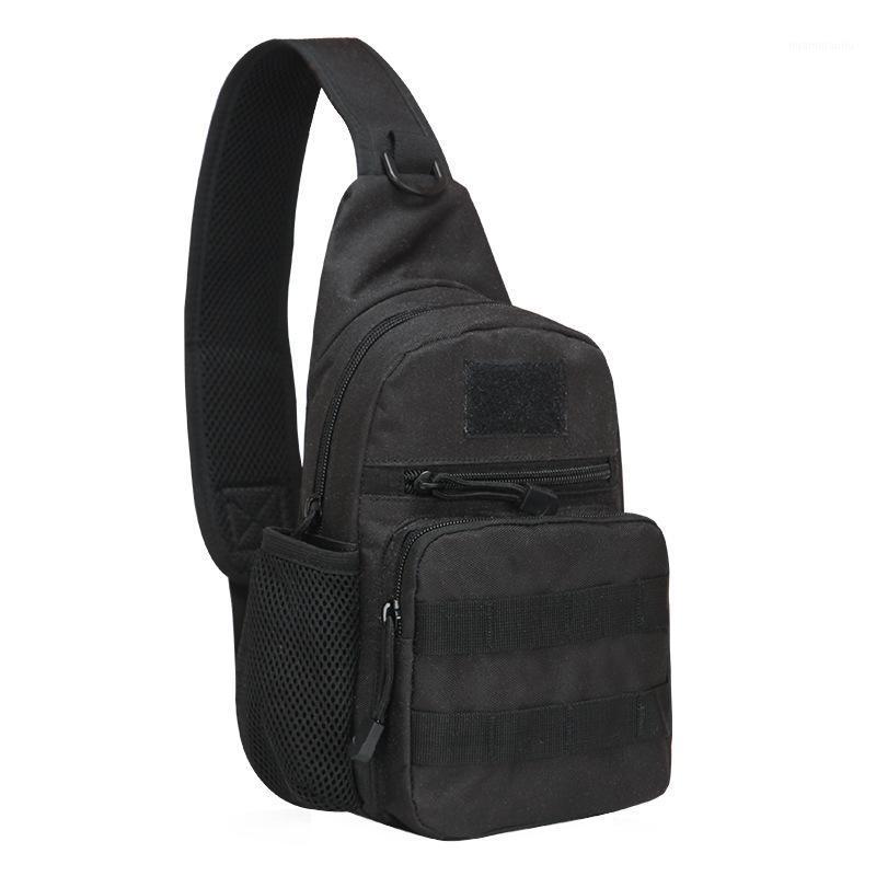 

Outdoor Shoulder Backpack Camping Travel Hiking Trekking Camouflage Crossbody Chest Bag Tactical Water Bottle Bag1, Black