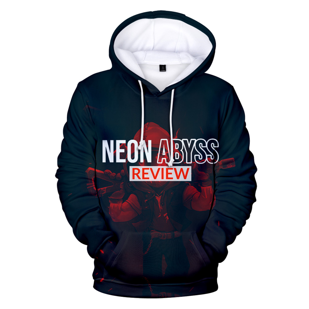 

New Neon Abyss 3D Hoodies Men Fashion Cartoon Pullovers Tops Harajuku Popular Sweatshirts Autumn Winter Warm Thickening Hoodie
