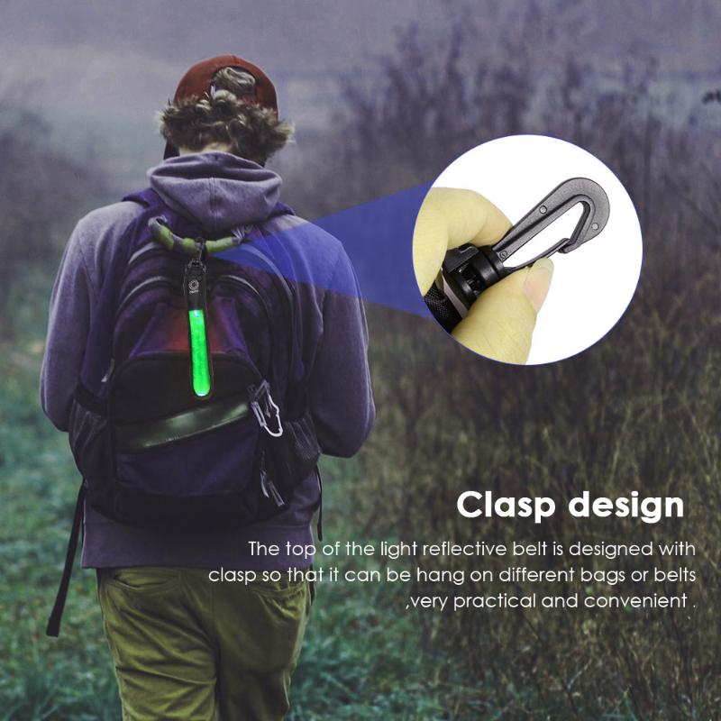 

LED Light Reflective Belt Strap Night Outdoor Accessories Reflective Lighting Pendant Decor Hot Sale Sports Safety Bag Pendant, Yellow