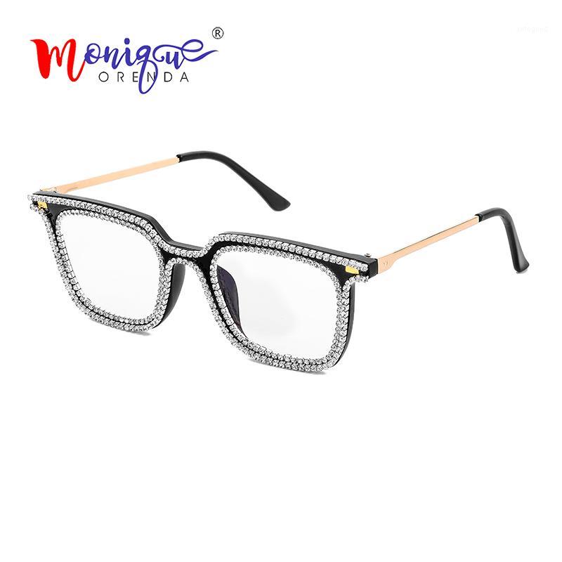 

Sunglasses 2021 Fashion Women Luxury Rhinestone Square Sun Glasses Clear Lens Men Vintage Shades Lentes De Sol1