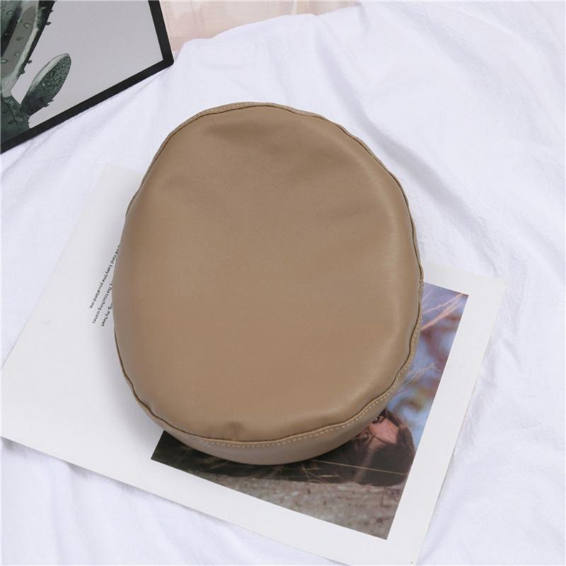 

Fashion Children's Pure Color imitation leather flat top Beret Cap Hat Solid Color Cute Outdoor Casual Unisex Caps 20201, Black