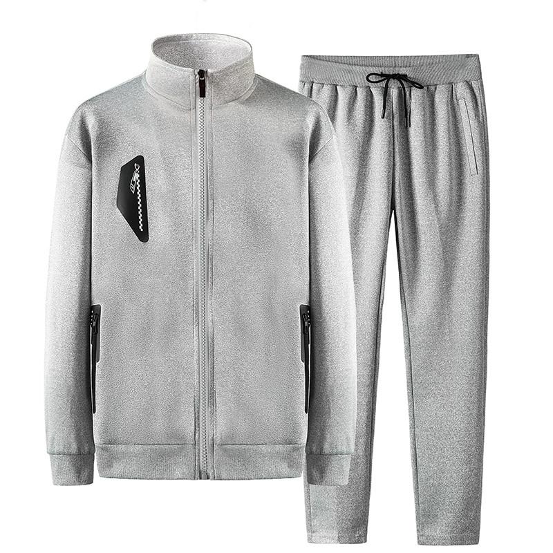 

Men's Sportswear Sport Sets Running Training Tracksuit Male New Fashion Spring Autumn Suits 2Piece Sweatshirt+Sweatpants 7XL 8XL, J51 black