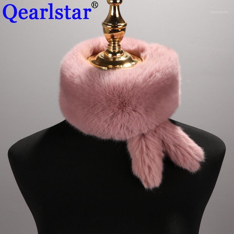 

2020 Winter Faux Fur Scarf With Tails Cute Soft Fluffy Fur Scarves Warmer Ring Collar For Women Girls Children ZKG321