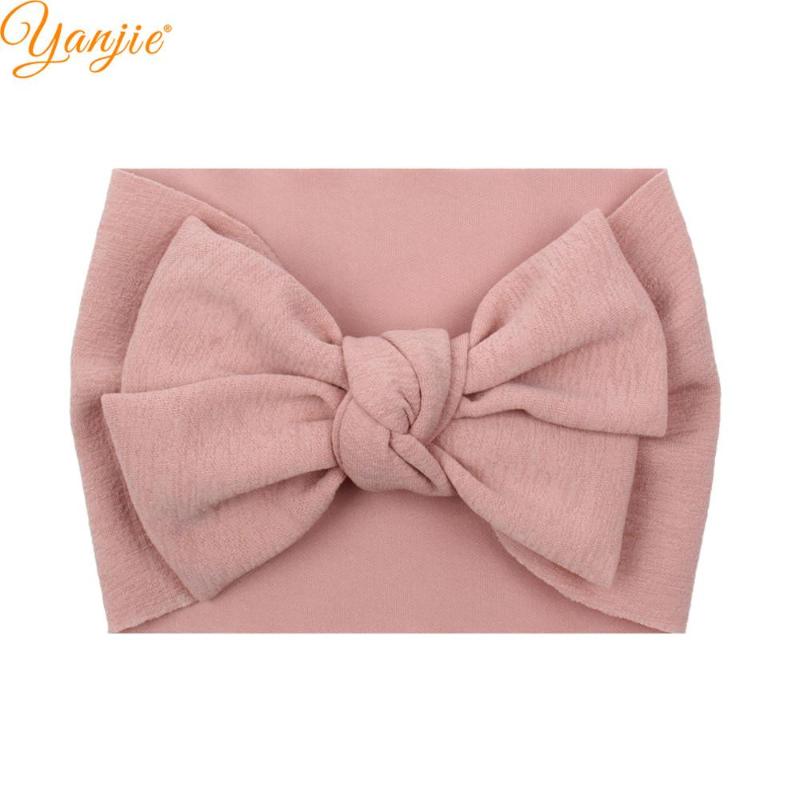 

Solid Color Cotton Tied Hair Bow Turban for Girls Head Wrap 2020 New Arrival Elastic Headband Kids Hair Accessories Wholesale, 13