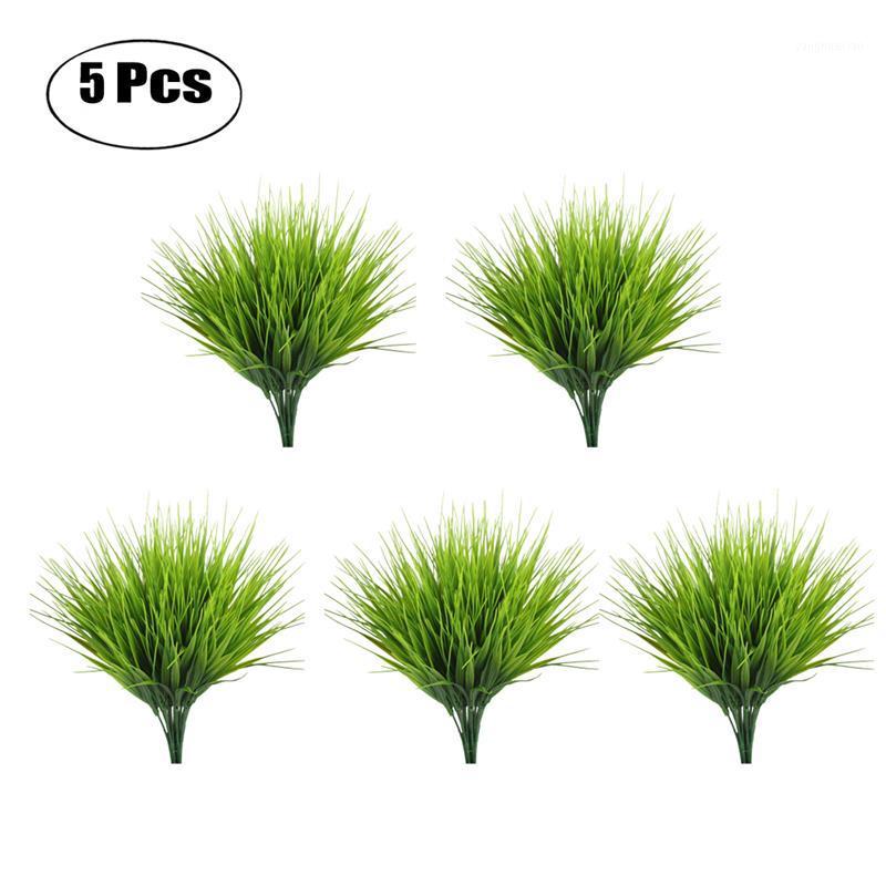 

Decorative Flowers & Wreaths 5PCS/Set Artificial Grass Plant Bendable Fake Decoration Supplies For Home Office1, 5 pcs
