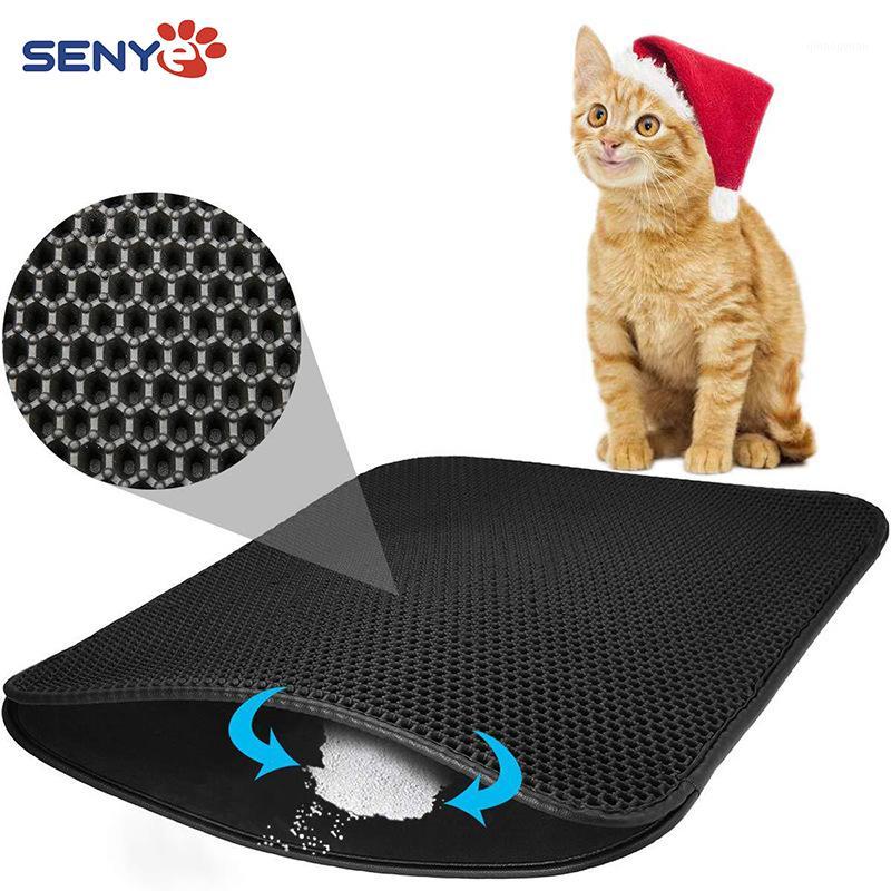 

Pet Cat Litter Mat Waterproof Double Layer Litter Cat Bed Pads Trapping Pet Box Mat Clean Products For Cats Accessories1