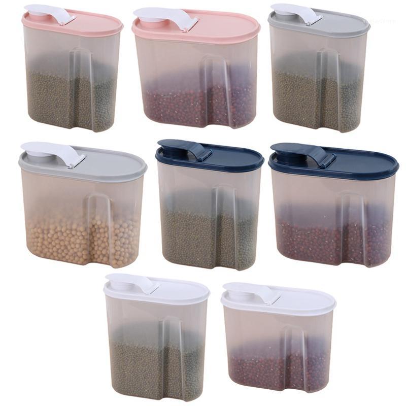 

1.8L/2.6L Plastic Cereal Dispenser Storage Box Kitchen Grain Rice Container Organizer Grain Storage1