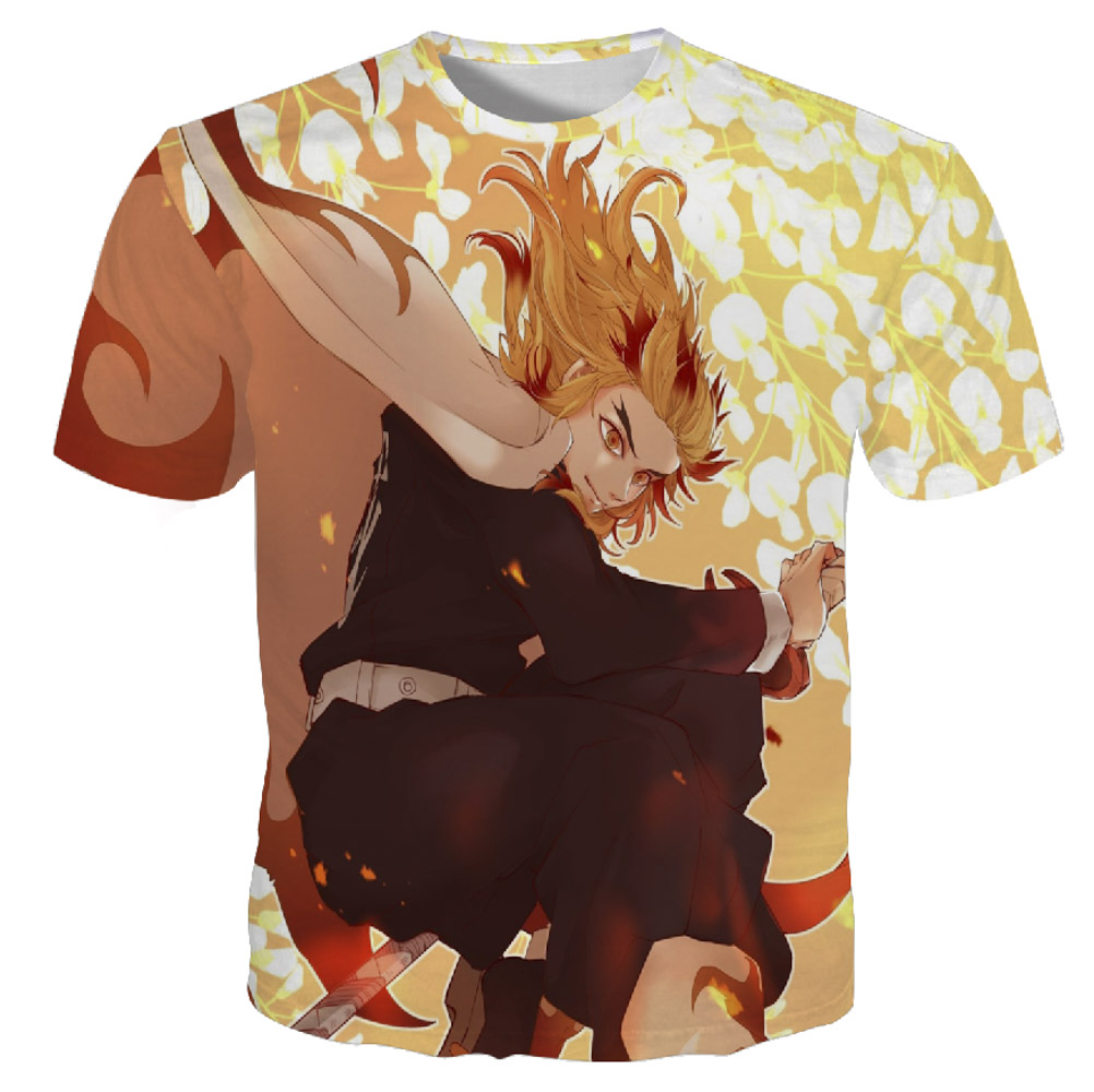 

Demon Slayer Comics Tshirts Men Women Unisex Japanese Cartoon Tees 3D Print T-Shirts for Boy Novetly Gifts Fashion Tops Male Streetwear