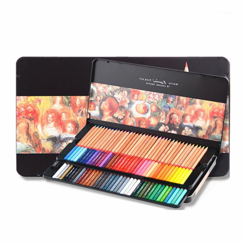 

24/36/48/72/100 Professional Oily Color Pencils Marco Renoir Fine Colored Drawing Sketch Pencil Set Art Supplies For School 31001