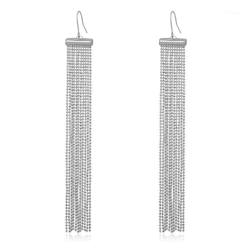 

Dorado Long Tassel Drop Earring for Women New Copper Beads Pendant Earrings Fashion Wedding Party Ear Jewelry pendientes mujer1