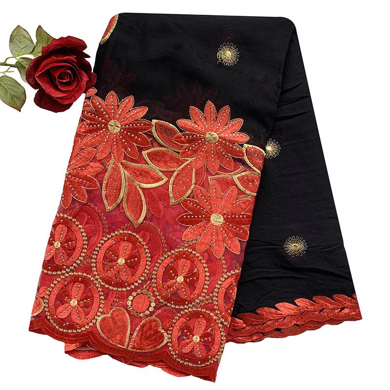 

High Quality African Women Scarfs muslim embroidery soft cotton big scarf for shawls wraps BM937