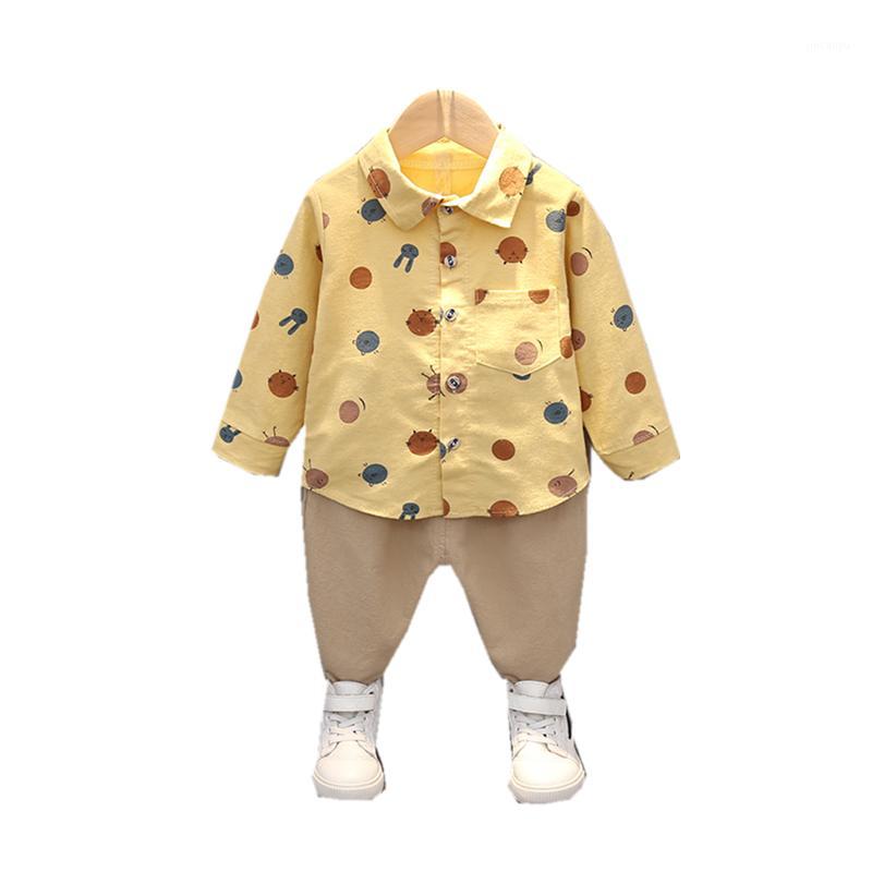 

New Spring Autumn Baby Girl Boys Clothes Suit Children Cotton Shirt Pants 2Pcs/set Toddler Casual Costume Infant Kids Tracksuits1, Beige