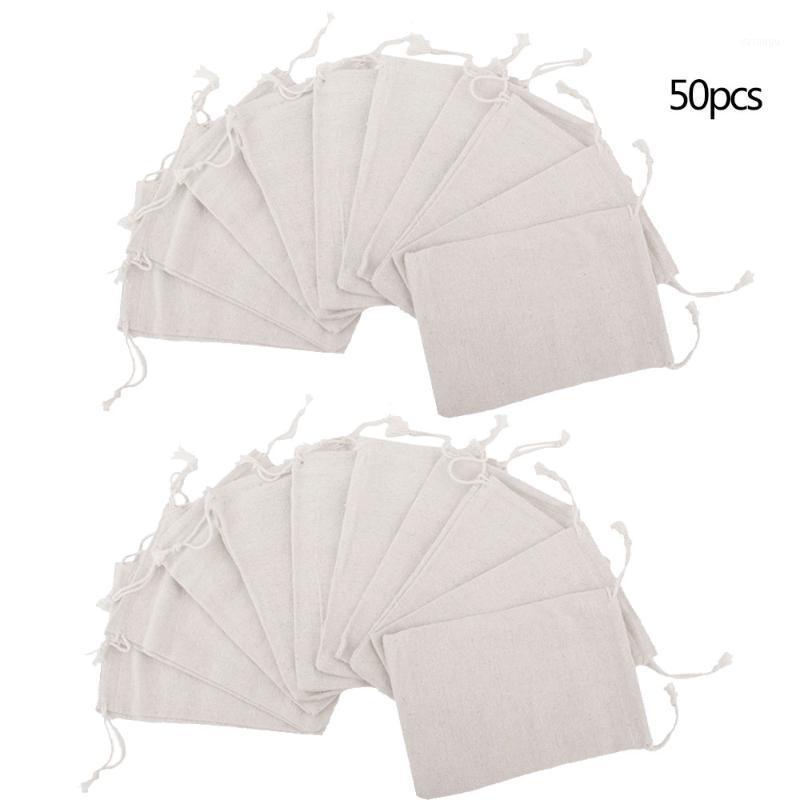 

50PCS Cotton Gift Drawstring Bag Jewelry Gift Jewelry Pouch 8*10cm Small Cotton Bags1