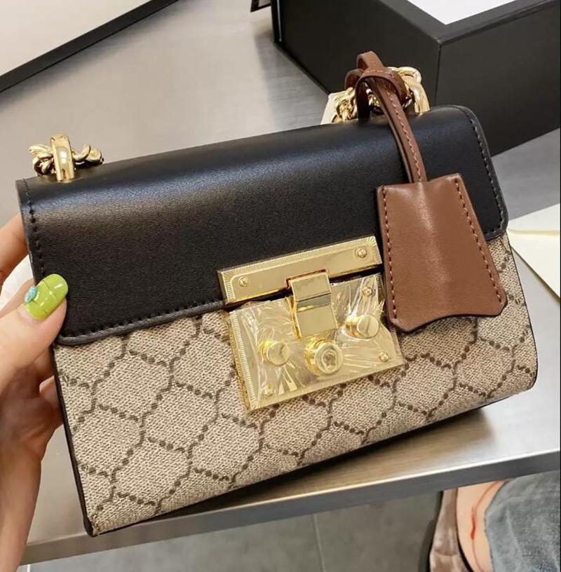 

Pretty Moonlight One Shoulder Bags Vintage Canvas Leather Chain Messenger Bag Treasure Box Fashion Metal Lock Printed Letter Handbags Crossbody Women Totes 2022, No bags