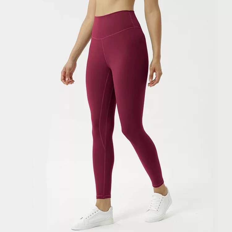 

Lu-1 high waist hip lifting nude sports fitness pants women' no embarrassment line tight stretch peach hip Yoga Pants225