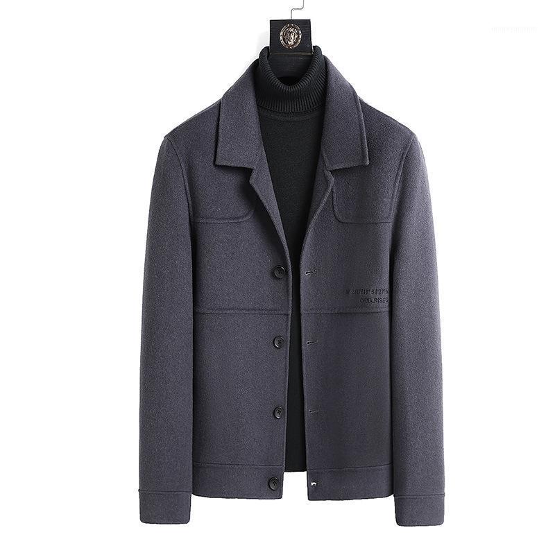 

2020 new men's cashmere men's double faced overcoat1, Black