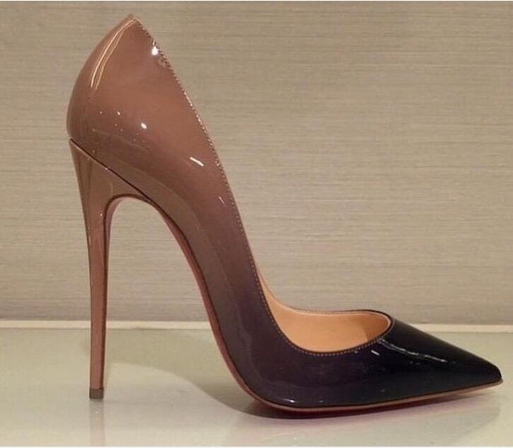 

2021 New Woman's Red Fashion High Leopard Black Thin Heels Pointed to Women's Wedding Shoes 10cm ZSPX