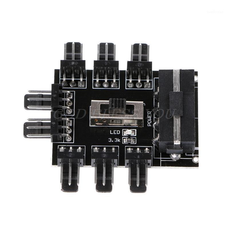

PC IDE Molex 1 To 8 Way Splitter Cooling Fan Hub 3-Pin 12V Power Socket PCB Adapter Drop Shipping1