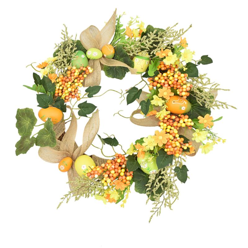 

1 Pc Simulated Easter Egg Hanging Door Wall Wreath Easter Decor (Assorted Color