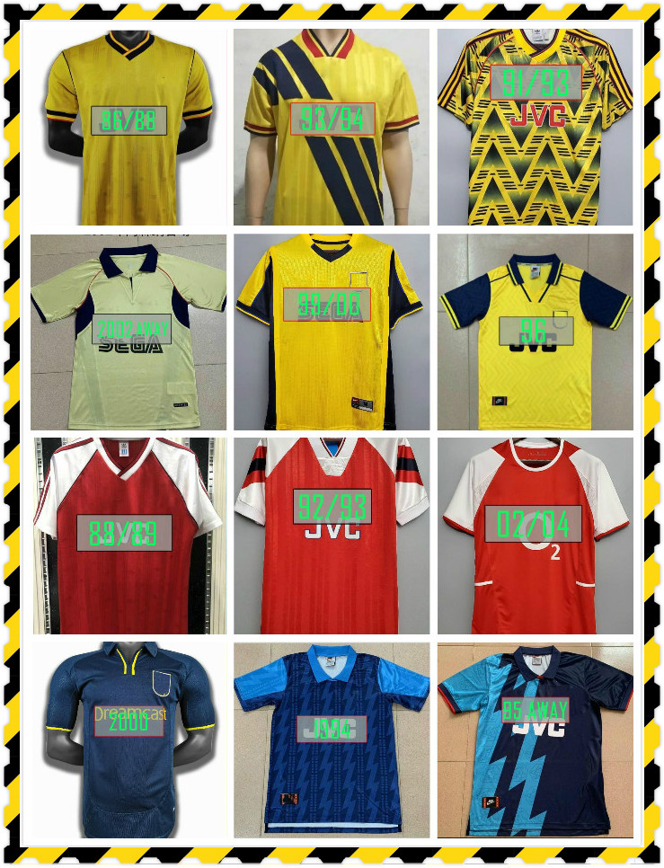 

HENRY Retro soccer jersey 05 06 Vintage PIRES football shirt 07 08 98 99 BERGKAMP rosicky REYES 20th anniversary 88 89 Final 2014 xxl, Black;yellow