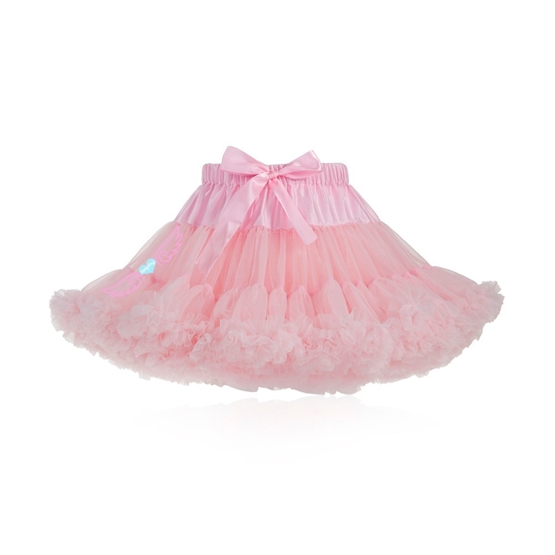 

Pink Womens Skirt Fluffy Chiffon Pettiskirts Tulle Skirt Party Dance Tutu Skirt Girls Lolita Petticoat Womens faldas mujer moda Y200326, Gray and pink