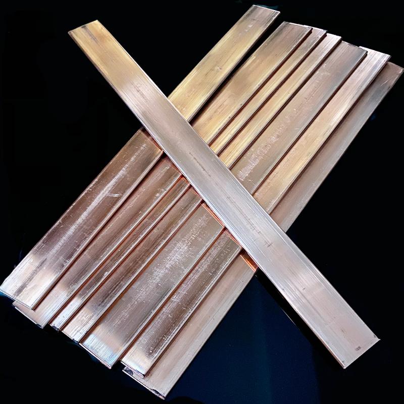 

Long copper bar copper Stick strip 2.0x15x333mm grounding busbar stripCopper Bar Billet Block diy