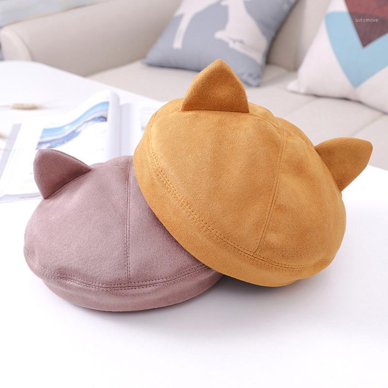 

Variety of woolen beret women autumn and winter England retro painter hat hat ear warm pumpkin1
