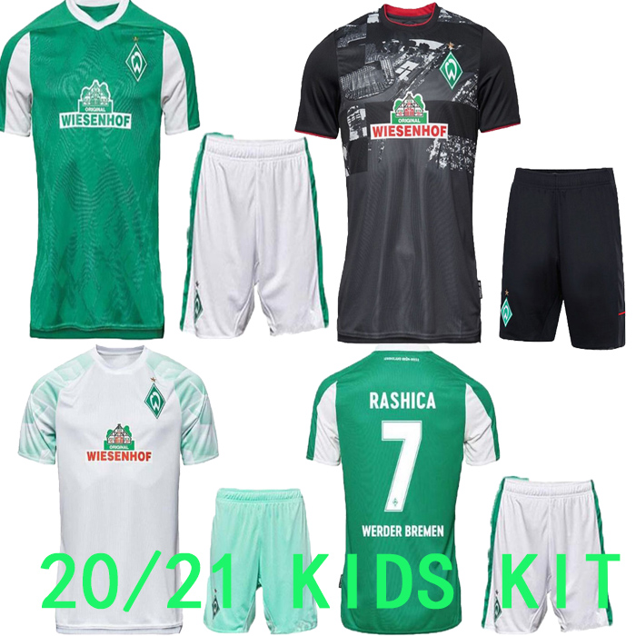 

Top 20 21 SV Werder Bremen kids Soccer Jerseys away third 2020 2021 KLAASSEN SELKE RASHICA BARTELS Werder BrRoyal Society football shirts, Green