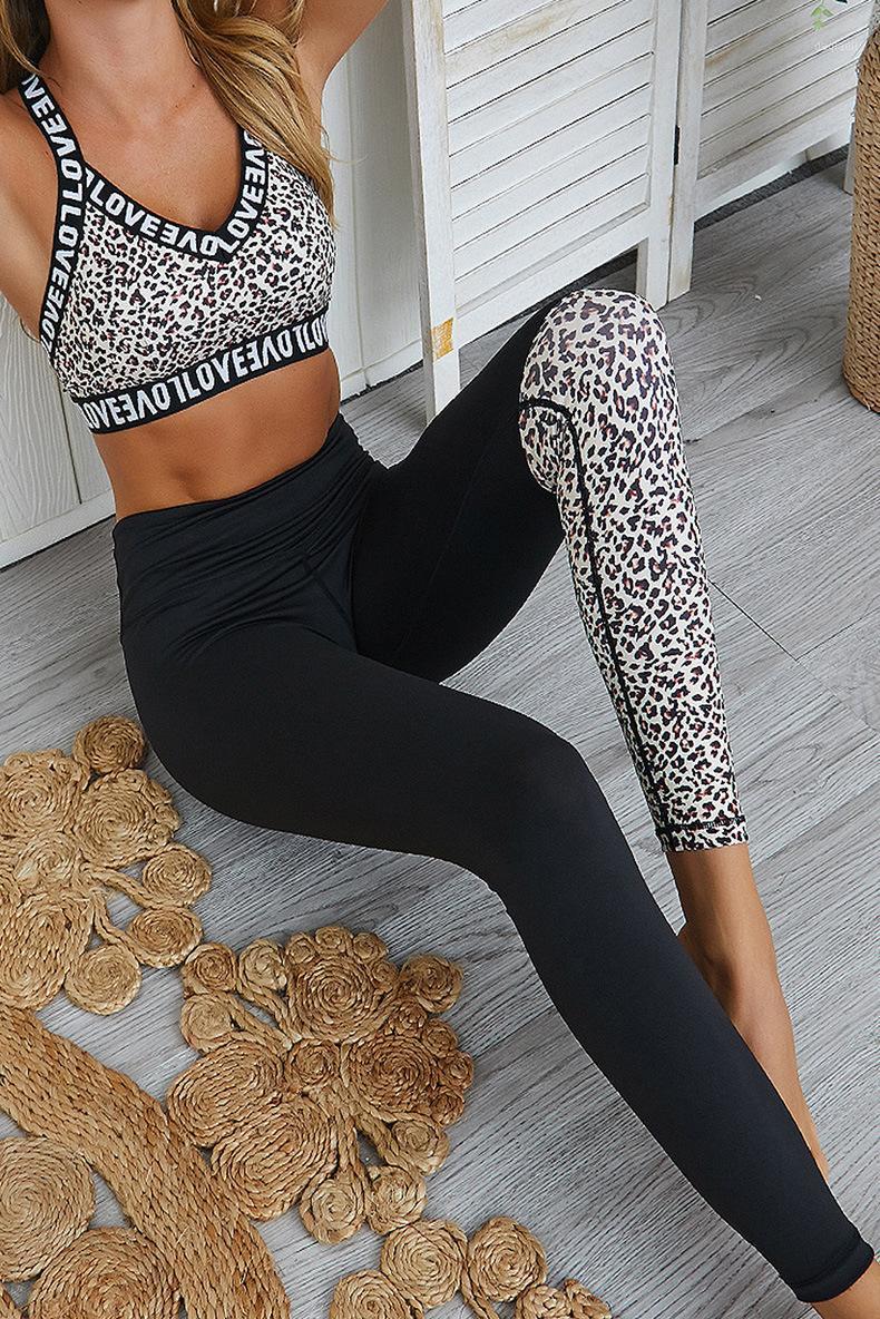 

Yoga Jumpsuit Yoga clothes suits Running fitness vest spring and summer sports two-piece suit for women1, As pic