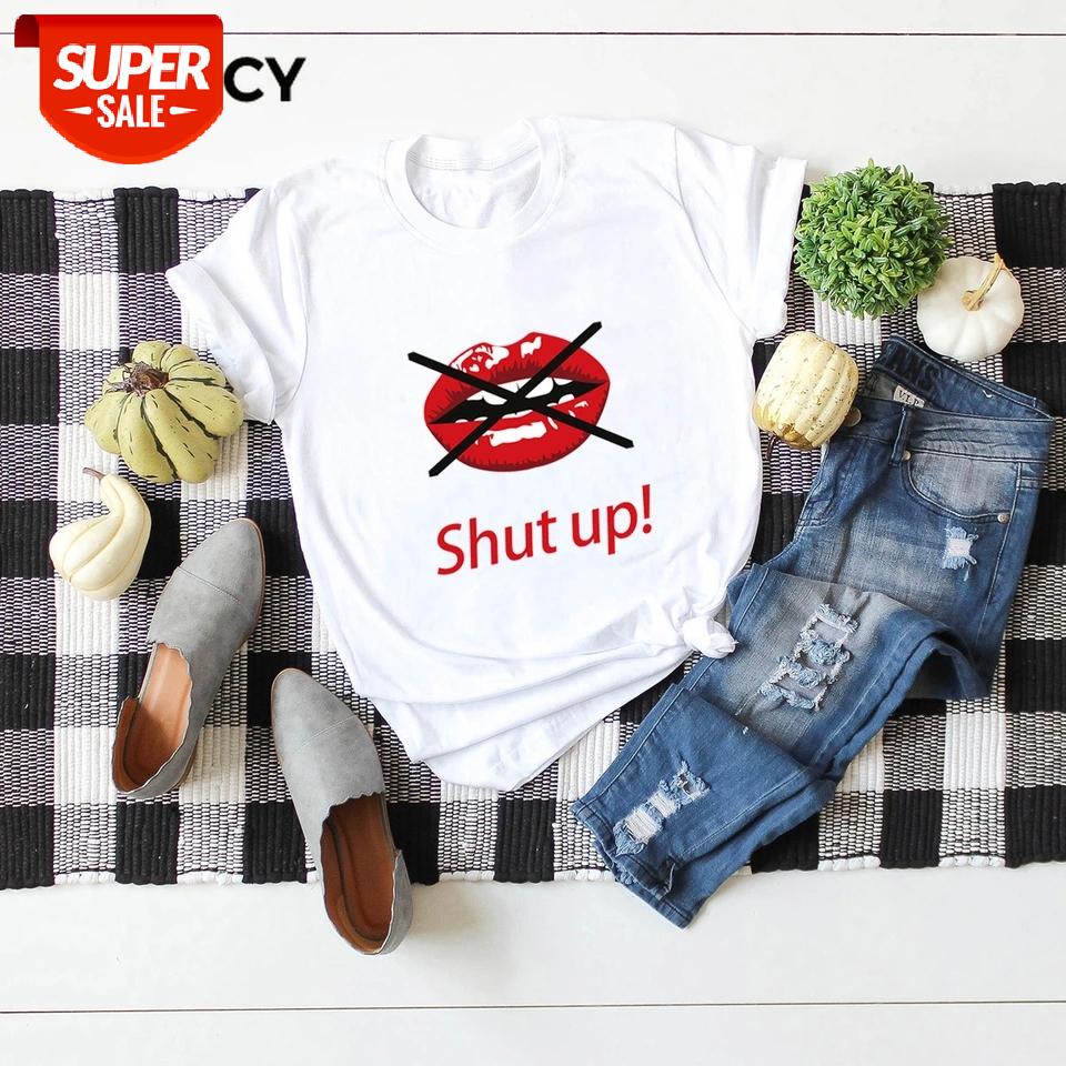 

JFUNCY 2020 New Cotton Woman Shirts Tops Creative Graphic Printed Women T-Shirt Plus Size Summer Casual Tshirt Short Sleeve Tees #nD0w, White