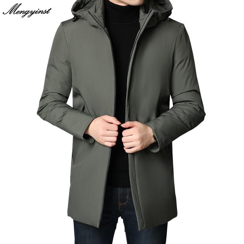 

Parkas Coat Men 2020 Winter New Thick Coat Cotton Padded Jacket Men Hooded Jacket Winter Fashion Outwear Jackets Mens, Black