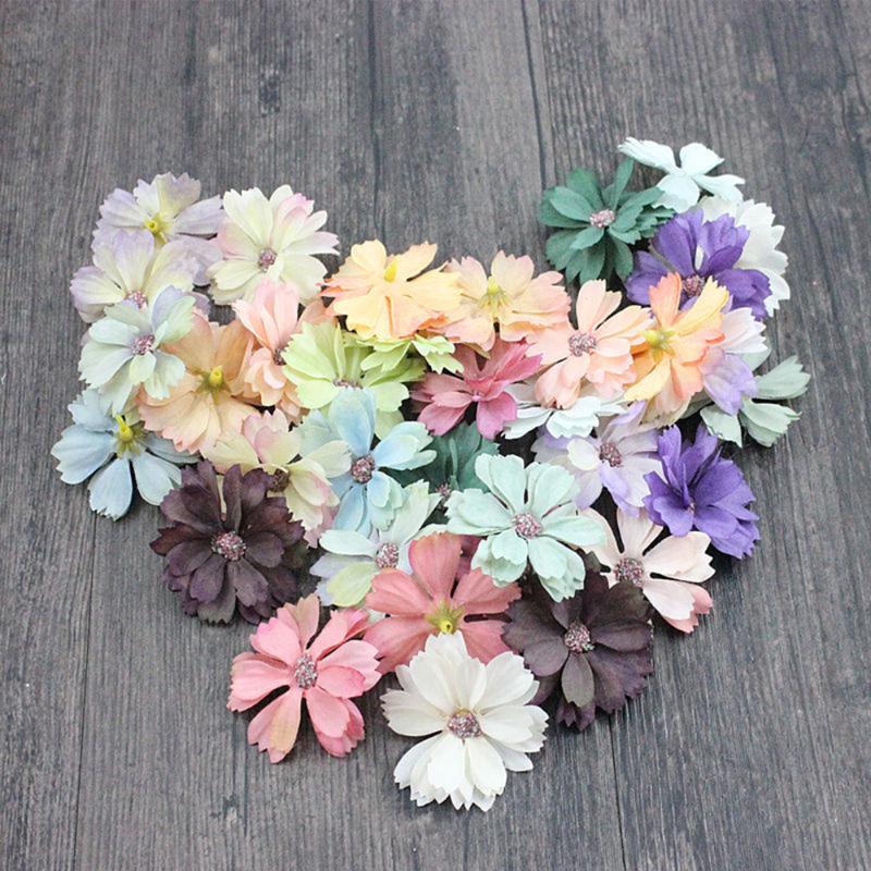 

10pcs Multicolor Mini Silk Daisy Artificial Flowers Simulation Fake Daisy Flower Wedding Garland Restaurant Decoration Flower