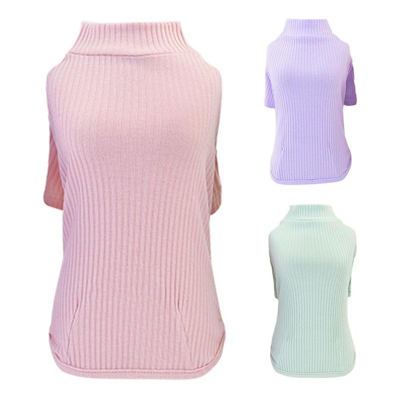 

Pet Dogs Shirt Autumn And Winter Super Soft Clothes Thickening Solid-colored Bottom Shirt Small And Medium Dogs Warm T-shirt, Pink