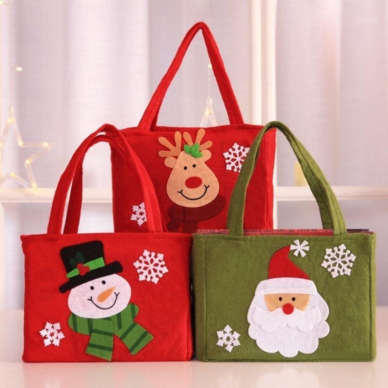 

Cute Santa Claus Snowman Candy Gift Bags Cookie Packaging Bags Party Handbag Merry Christmas Storage Package1